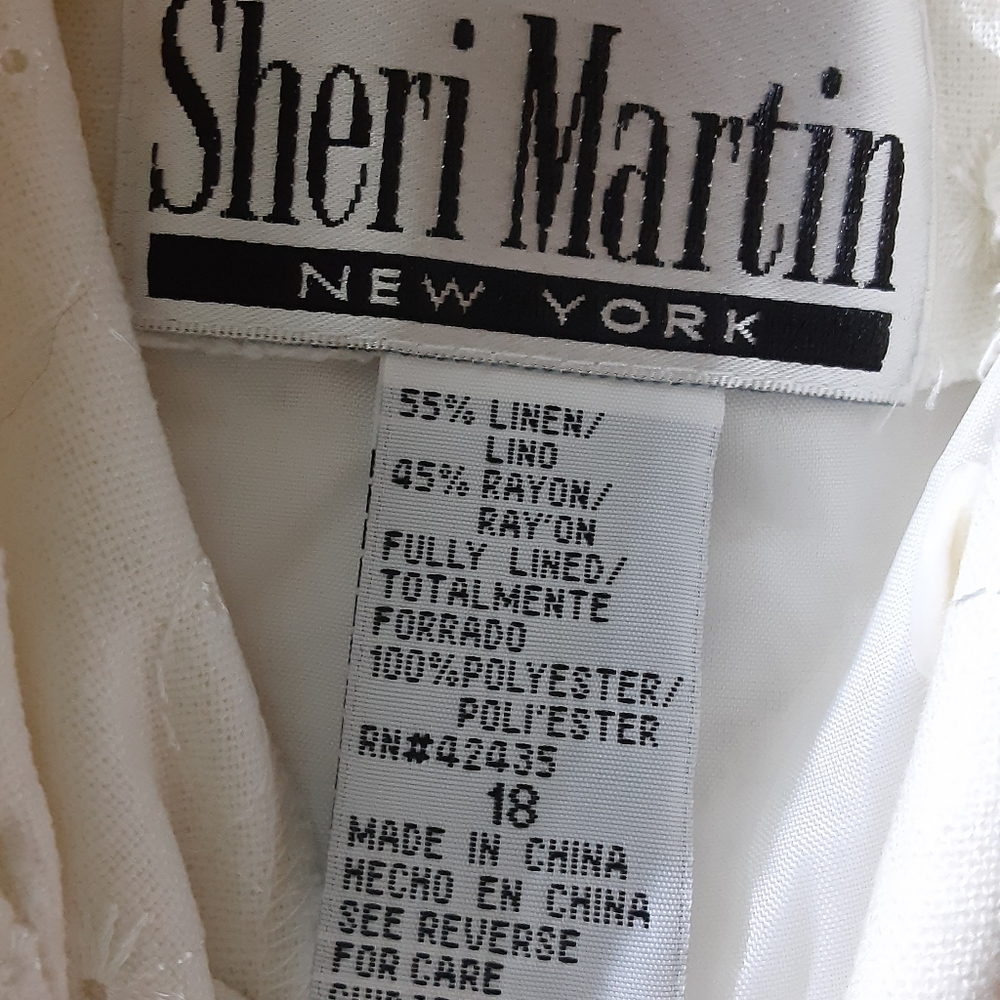 Dress, winter white, size 18
